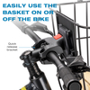 Foldable Bike Front Basket with Wooden Base and Quick Release BJB-002 Eastek