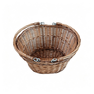 Light Rustic Hand‑Woven Bicycle Front Carry Basket-BJE-208-Eastek