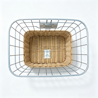 Rectangular Plastic Woven Bicycle Quick Release Basket-BJD-531-Eastek