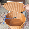Oval Brown Rattan Look Metal Frame E-bike Basket-BJD-534-Eastek