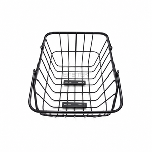 Black Steel Wire Rear Cargo Basket for bicycle-BJB-512-Eastek