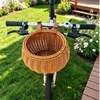 Handmade Wicker Kids Bicycle Basket with Leather Straps BJG-003 Eastek