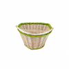 Green Accent Wicker Bicycle Basket with Handwoven Style-BJE-217-Eastek