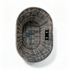 Oval Dark Brown Plastic Woven Bicycle Storage Basket-BJD-529-Eastek