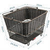 Rectangular Grey Brown Woven Metal Frame Bicycle Carry Basket-BJD-535-536-Eastek