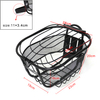 Black Steel Front Quick Release Bicycle Basket for City Cycling BJB-003 Eastek