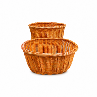 Natural Wicker Bicycle Basket with Lightweight Oval Design-BJE-211-Eastek