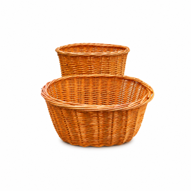 Natural Wicker Bicycle Basket with Lightweight Oval Design-BJE-211-Eastek