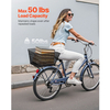 Waterproof Non Folding Rear Bicycle Basket with Cargo Net Cover BJB-400 Eastek