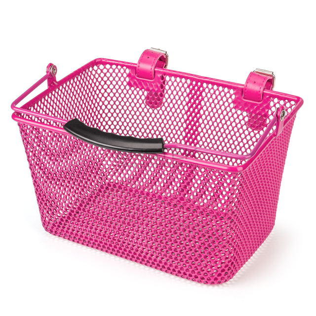 Kids Metal Mesh Bicycle Basket with Adjustable Straps-BJG-029-Eastek