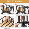 Wooden Base Rear Bicycle Basket with Cargo Net and Cover BJB-501 Eastek