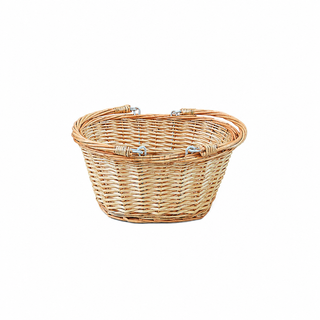 Handwoven Willow Bicycle Basket with Metal Hook Mounts-BJE-218-Eastek
