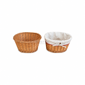Handwoven Willow Bicycle Basket with Removable Fabric Liner-BJE-214-Eastek