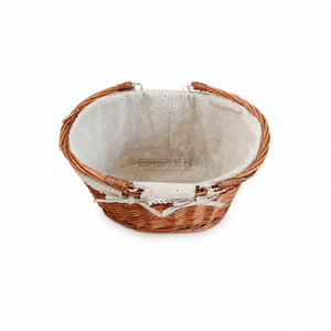 Handwoven Willow Bicycle Basket with Soft Liner-BJE-210-Eastek