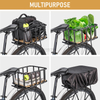 Wooden Base Rear Bicycle Basket with Cargo Net and Cover BJB-501 Eastek