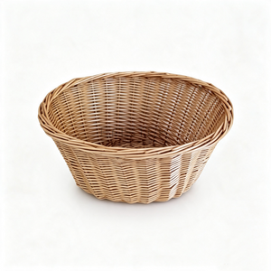 Oval Reddish-Brown Wicker Front Bicycle Storage Basket-BJE-107-Eastek