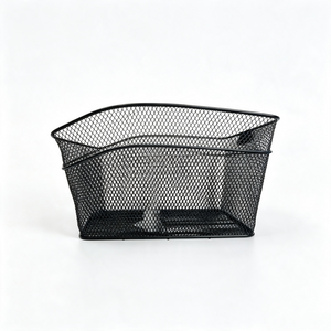 Sturdy Black Metal Rear Cargo Basket for bicycle-BJA-471-Eastek