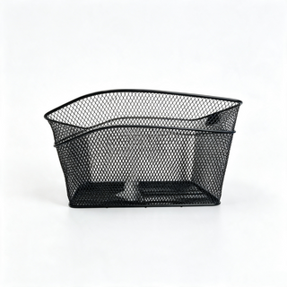 Sturdy Black Metal Rear Cargo Basket for bicycle-BJB-471-Eastek